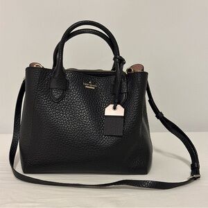 Kate Spade Carter Street Devlin Black Leather Tote Bag